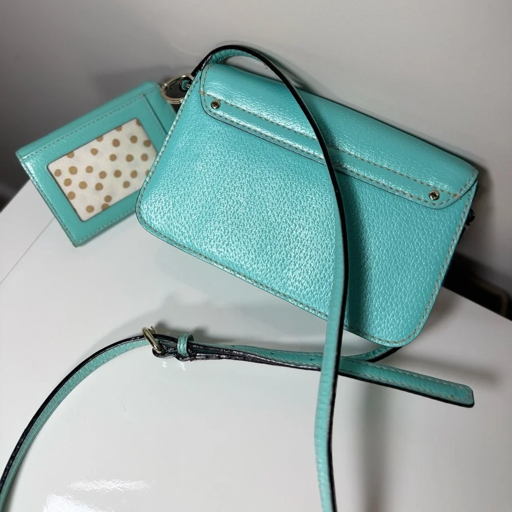 Kate Spade -‎ Tiffany Blue Crossbody & Wallet Set, RARE